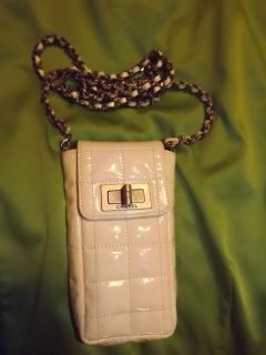 CC Quilted Patent Chain Shoulder Crossbody Phone Case Pouch Mini Bag
