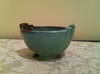 Vintage Frankoma Pottery Green Bowl
