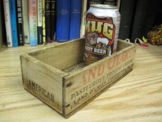 Land O Lakes Wood Wooden American Cheese Box Primitive