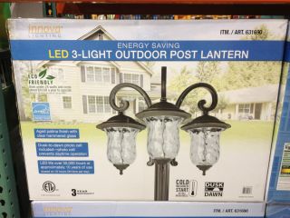 Lighting 3 Light Outdoor LED Lamp Post Lantern Yard Garden Landscape