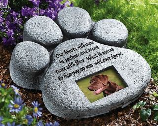 Unique Paw Print Pet Memorial Yard Garden Stone New