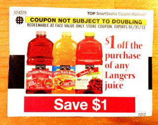 00 1 Any Flavor Langers Juice ☀☀☀ 1 31 2013 ☀☀☀
