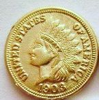 1903 Gold Indian Head Penny Mini Coin Invest 75g