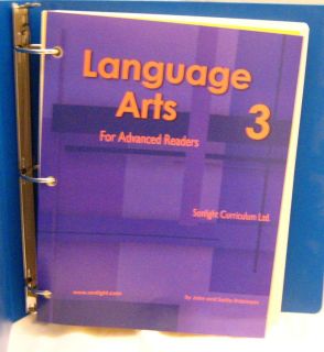 Curriculum Instructors Guide Language Arts Grade 3 Advanced