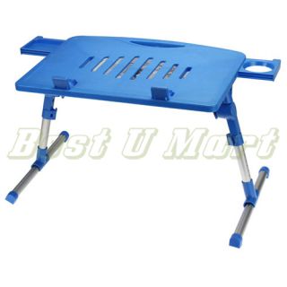New Blue Portable Laptop Computer Table Bed Tray Cooling Table USA