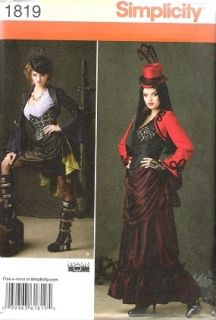  Steampunk Goth corset skirt jacket Costume pattern s14 22 LaQuey