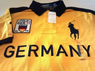 Ralph Lauren Germany Polo Rugby Shirt L New Custom Fit Big Pony Large