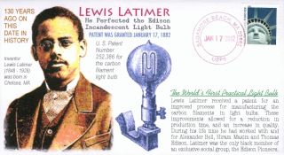 Designed Inventor Lewis Latimer 130th Light Bulb Event Cover