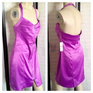 NWT Laundry by Design Violet Purple Halter Prom Formal Dress sz 10 $