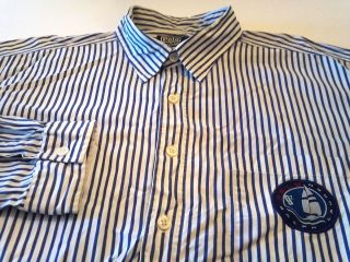 Ralph Lauren L s Sailing Cookie Patch B F Shirt XL Blue Stripe Bennett