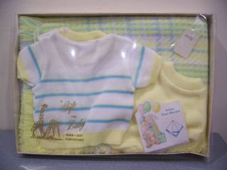 Vintage Layette Gift Set Baby Infant Blanket Sweater