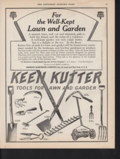 1912 Keen Kutter Garden Tool Rake Lawn Mower Grass Yard
