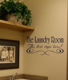 Laundry Room Vinyl Wall Decal Quote Sticky Art