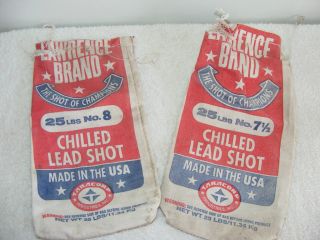 Lawrence Brand Chilled Lead Shot Bags 25 lbs No 8 7 1 2 Empty