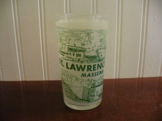 St Lawrence Seaway Massena N Y Souvenir Glass