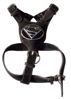 Boxer Superman Leather Dog Harness