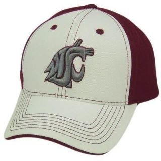 NCAA Washington State Cougars WSU White Red Hat Cap