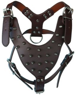 Brand New Spiked Leather Dog Harness for Pitbull Mastiff Boxer German