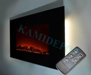 Modern Electric Fireplace Heater LED Color Remote Control