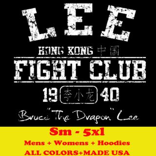 LEE FIGHT CLUB Bruce kung fu karate poster movie mma MENS T SHIRT