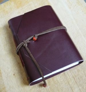Leather Journal Rustic Blank Notebook Travel Diary Wine