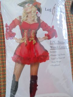 Leg Avenue Vixen Pirate Wench Buccaneer Halloween Costume XS WITH
