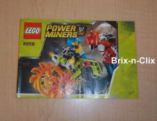 Lego 8956 Power Miners Stone Chopper Instructions Only