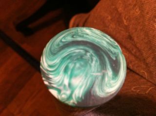 Green White Swirl Plastic Bakelite Like Rod 1 25 31mm Dia 26 660mm