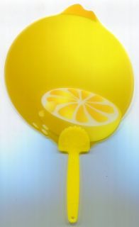 Lemon Die Cut Plastic Hand Fan 1