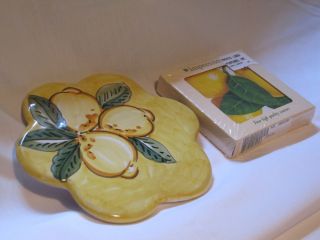 Lemons Coaster Positano Italian Ceramic Trivet Lemon Design