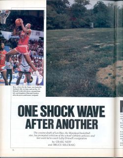 Sports Illustrated 1986 LEN BIAS Maryland Terrapins DEATH SHOCK WAVE