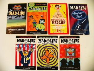 Lot 7 Mad Libs Word Game Kids Books Travel Fun Car Set for President