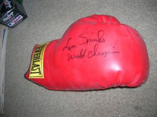 RARE Leon Spinks Signed Full Size Boxing Glove Autographed World Champ