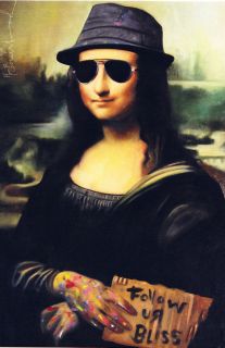 Mr Brainwash Mona Lisa Leonardo Da Vinci Lithograph Show Postcard Pop