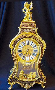 XXL Unique Antique Black Boulle Mantel Clock F Lesage C 1870