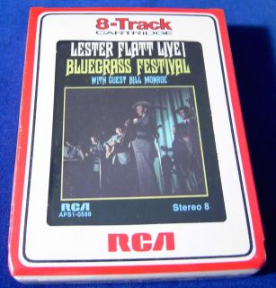 Lester Flatt LIVE Bluegrass Festival with Bill Monroe 8 TRACK TAPE NEW