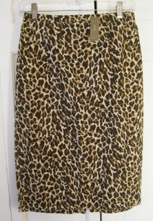 Crew No 2 Pencil Skirt in Leopard SIZE00