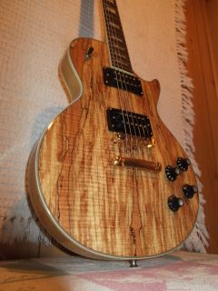 RARE EPIPHONE SPALTED MAPLE LES PAUL CUSTOM CLASSIC GUITAR WITH CASE