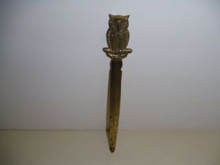 Letter Opener Brass Owl