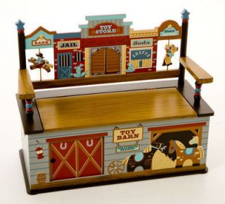 Levels of Discovery Wild West Western Horses Boys Toy Box Storage