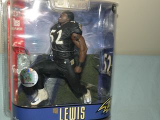 Ray Lewis Ravens All Black No Helmet Series 6 McFarlane NFL Figure