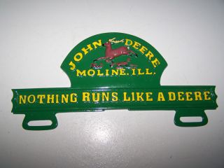 John Deere License Plate Topper