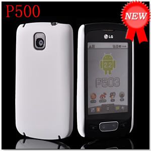 Hard Rubber Case Cover for LG Optimus One P500 White