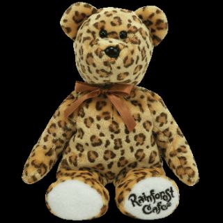 Leopold Bear Ty Beanie Baby Rain Forest Cafe Excl Mint