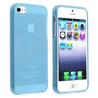 Ultra Thin Slim Clear Light Blue TPU Soft Case Skin Cover for iPhone 5