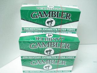 Gambler menthol king size cigarette tubes 1000 ct for cigarette
