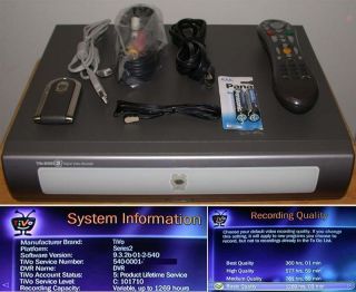 Lifetime Series 2 TiVo w 1269 HR Upgrade Wireless G Network Adapter