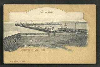 Costa Rica Pier Muelle de Puerto Limon Harbour Train CA 1899