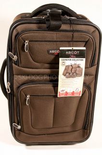 Rolling Carry on Travel Suitcase Luggage Brown Like Eddie Bauer