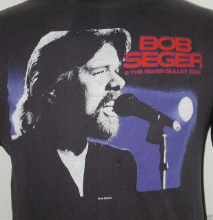  Bob Seger 1986 Concert T shirt 1980s Silver Bullet Band Classic Rock